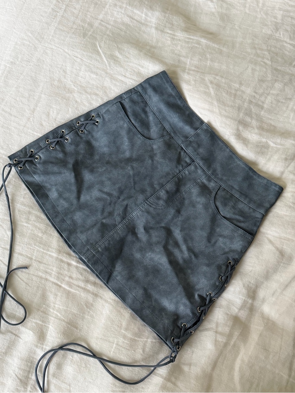 Princess Polly Ceejay Faux Leather Mini Skirt + Top Set